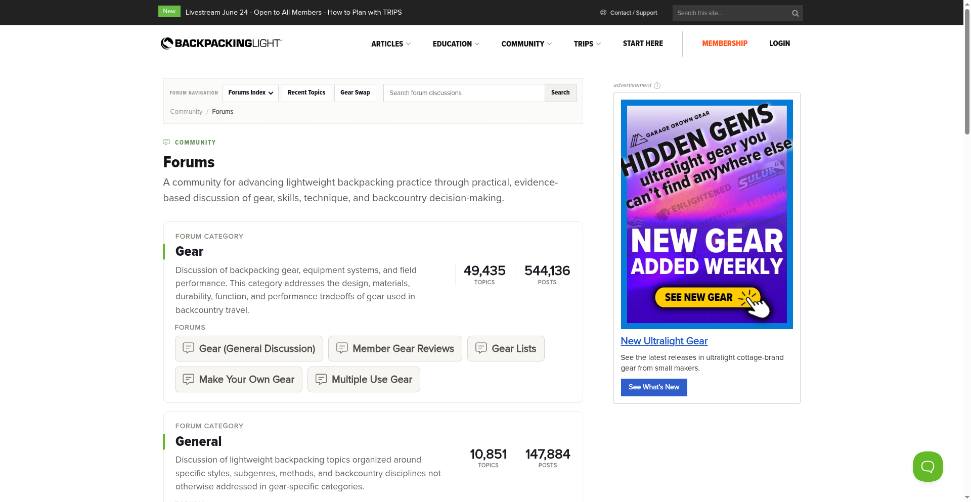 The UL Community Voice - Forum/community platform for ultralight tent discussions