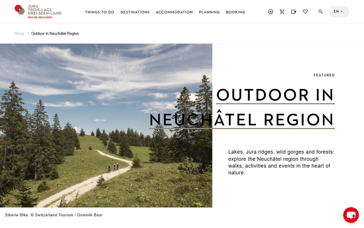 Jura & Trois-Lacs regional outdoor guide featuring hiking in the Neuchâtel region, including the shaded Areuse Gorges canyon trail and Creux du Van limestone cirque